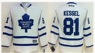 Youth NHL Maple Leafs #81 Phil Kessel White Stitched Jersey