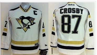 Youth NHL Penguins #87 Sidney Crosby White 2014 Stadium Series Stitched Jersey