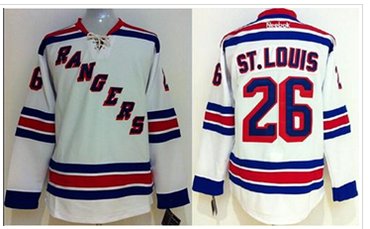 New York Rangers #26 Martin St.Louis White Stitched NHL Jersey