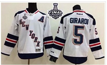 Rangers #5 Dan Girardi White 2014 Stadium Series With Stanley Cup Finals Stitched NHL Jersey