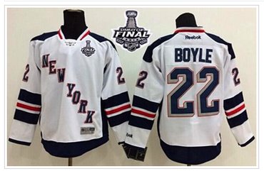 Rangers #22 Dan Boyle White 2014 Stadium Series With Stanley Cup Finals Stitched NHL Jersey