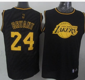 Los Angeles Lakers #24 Kobe Bryant Black Precious Metals Fashion Stitched NBA Jersey