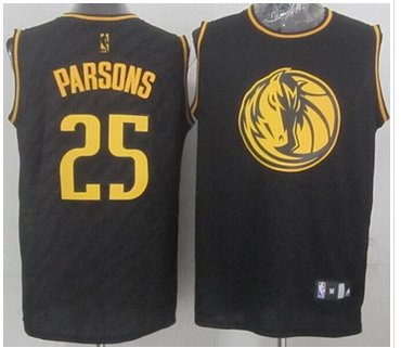 Dallas Mavericks #25 Chandler Parsons Black Precious Metals Fashion Stitched NBA Jersey