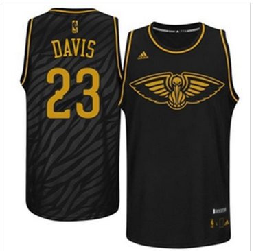 Charlotte Hornets #23 Anthony Davis Black Precious Metals Fashion Stitched NBA Jersey