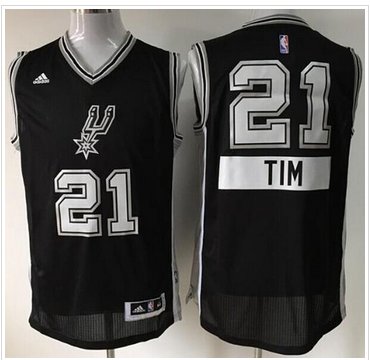 San Antonio Spurs #21 Tim Duncan Black 2014-15 Christmas Day Stitched NBA Jersey