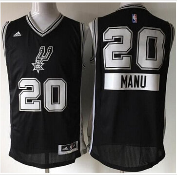 San Antonio Spurs #20 Manu Ginobili Black 2014-15 Christmas Day Stitched NBA Jersey