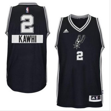 San Antonio Spurs #2 Kawhi Leonard Black 2014-15 Christmas Day NBA Jersey