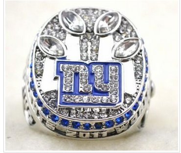 NFL New York Giants World Champions Silver Ring
