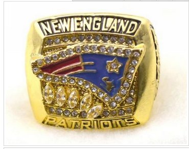 NFL New England Patriots World Champions Gold Ring