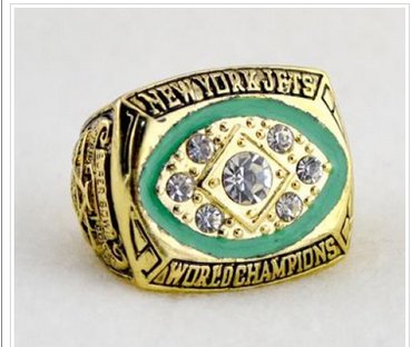 NFL New York Jets World Champions Gold Ring
