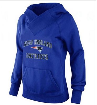 Women's New England Patriots Heart & Soul Pullover Hoodie Blue