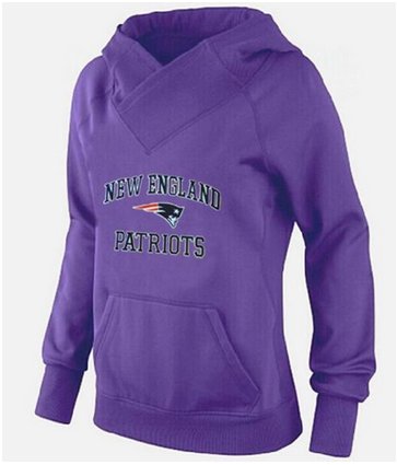 Women's New England Patriots Heart & Soul Pullover Hoodie Purple