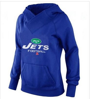 Women's New York Jets Big & Tall Critical Victory Pullover Hoodie Blue