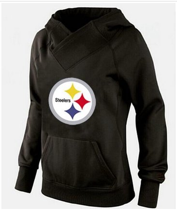 Women's Pittsburgh Steelers Logo Hoodie Black