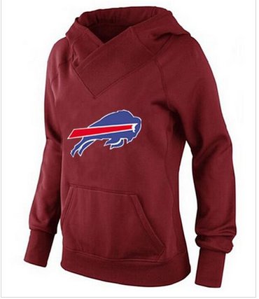 Women's Buffalo Bills Logo Pullover Hoodie Red