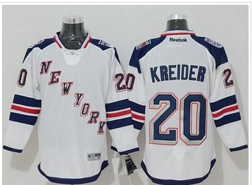 Rangers #20 Chris Kreider White 2014 Stadium Series Stitched NHL Jersey