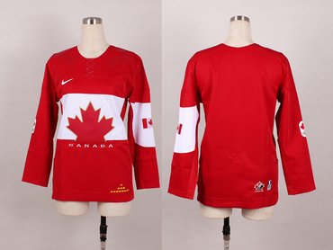 2014 Women NHL Team Canada Red Stitched NHL Jerseys