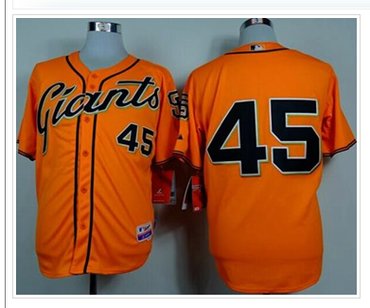 San Francisco Giants #45 Travis Ishikawa Orange Alternate Cool Base Stitched Baseball Jersey