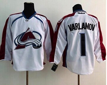 Colorado Avalanche #1 Semyon Varlamov White Stitched NHL Jersey Colorado Avalanche #1 Semyon Varlamov White Stitched NHL Jersey