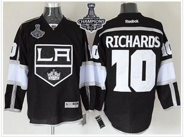 Kings #10 Mike Richards Black Home 2014 Stanley Cup Champions Stitched NHL Jersey