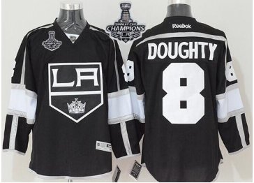 Kings #8 Drew Doughty Black Home 2014 Stanley Cup Champions Stitched NHL jersey