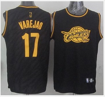 Cleveland Cavaliers #17 Anderson Varejao Black Precious Metals Fashion NBA Jersey