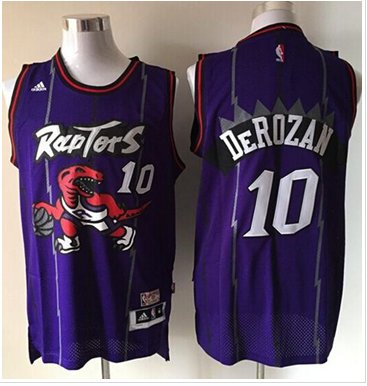 Toronto Raptors #10 DeMar DeRozan Purple Hardwood Classics Stitched NBA Jersey