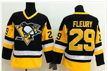 Pittsburgh Penguins #29 Andre Fleury Black Alternate Stitched NHL Jersey
