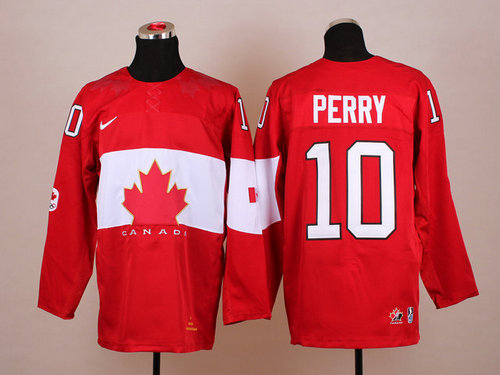 Team Canada 2014 Olympic #10 Corey Perry Red Stitched NHL Jersey