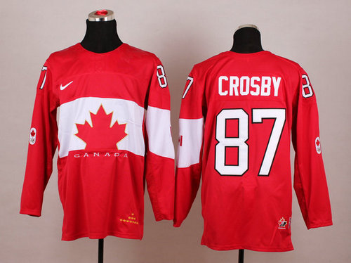 Team Canada 2014 Olympic #87 Sidney Crosby Red Stitched NHL Jersey
