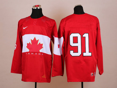 Team Canada 2014 Olympic #91 Red Stitched NHL Jersey