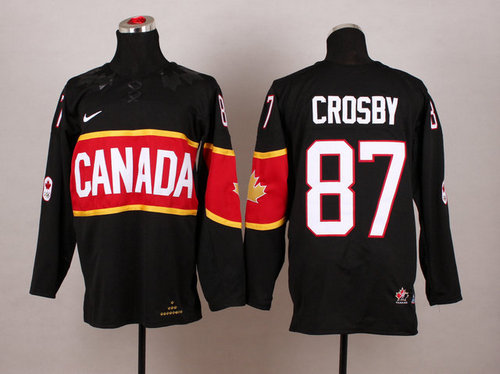 Team Canada 2014 Olympic #87 Sidney Crosby Black Stitched NHL Jersey