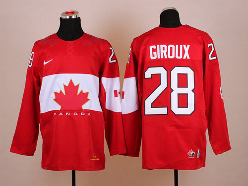 Team Canada 2014 Olympic #28 Claude Giroux Red Stitched NHL Jersey