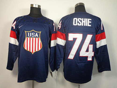 Team USA 2014 Sochi Winter Olympics #74 Tj Oshie Dark Blue Authentic Hockey Jersey Team USA 2014 Sochi Winter Olympics #74 Tj Oshie Dark Blue Authentic Hockey Jersey