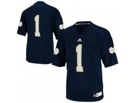 Notre Dame Fighting Irish 1 Louis Nix III Blue Techfit College Football NCAA Jerseys