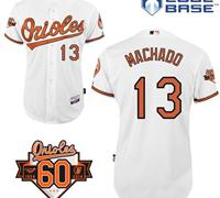 Baltimore Orioles #13 Manny Machado White 1954-2014 60th Anniversary Cool Base Baseball Jersey Baltimore Orioles #13 Manny Machado White 1954-2014 60th Anniversary Cool Base Baseball Jersey
