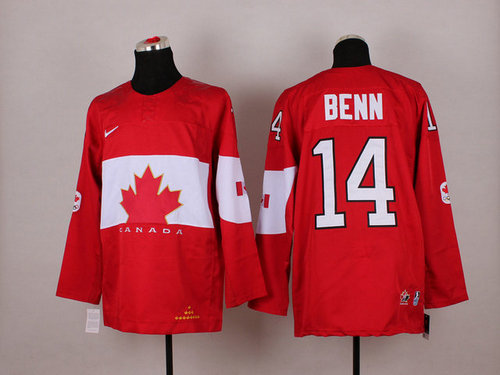 2014 Olympics Canada #14 Benn Red Jersey