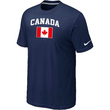 New 2014 Olympics Canada Flag Collection Locker Room T-Shirt D.Blue