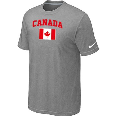 New 2014 Olympics Canada Flag Collection Locker Room T-Shirt L.Grey