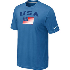 USA Olympics USA Flag Collection Locker Room T-Shirt light Blue