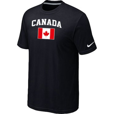 New 2014 Olympics Canada Flag Collection Locker Room T-Shirt Black