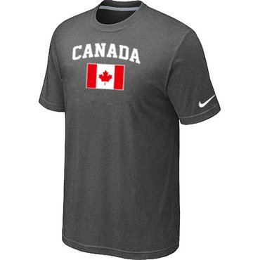 New 2014 Olympics Canada Flag Collection Locker Room T-Shirt D.Grey