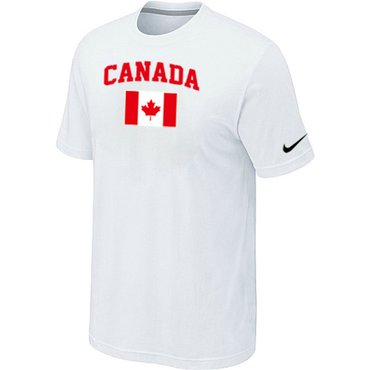 New 2014 Olympics Canada Flag Collection Locker Room T-Shirt White
