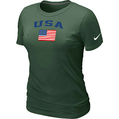 USA Olympics USA Flag Collection Locker Room Women's T-Shirt D.Green