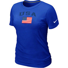 USA Olympics USA Flag Collection Locker Room Women's T-Shirt Blue USA Olympics USA Flag Collection Locker Room Women's T-Shirt Blue