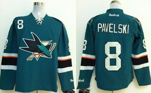 San Jose Sharks #8 Joe Pavelski Stitched Blue NHL Jersey