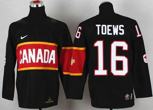 Youth NHL Team Canada 2014 Olympic #16 Jonathan Toews Black Stitched Jersey