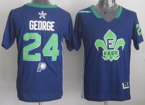 Indiana Pacers #24 Paul George Navy Blue 2014 All Star NBA Jersey
