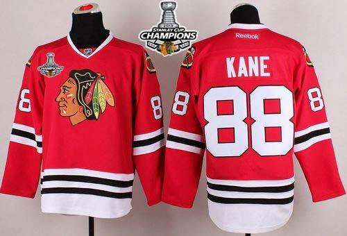 Chicago Blackhawks #88 Patrick Kane Red Stanley Cup Champions NHL Jersey