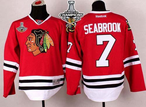 Chicago Blackhawks #7 Brent Seabrook Red Stanley Cup Champions NHL Jersey